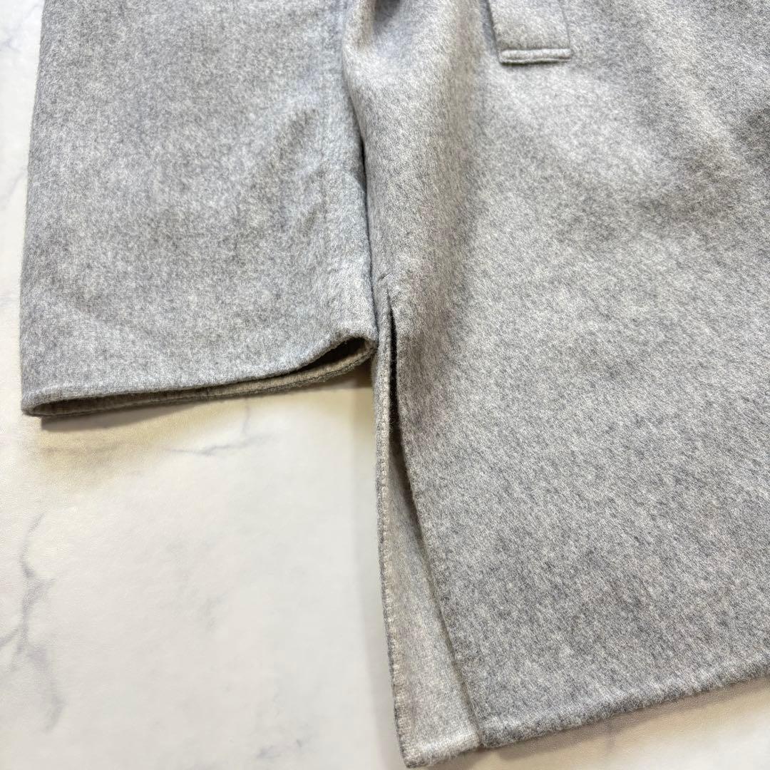 希少3XL トゥービーシック 美品 ウール リバーコート グレー フーディ