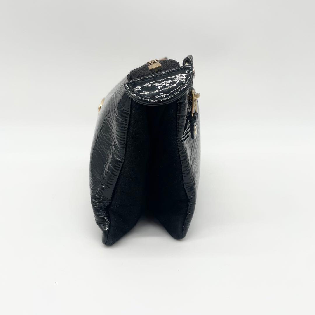 ATAO アタオ　ブーブー　ショルダーバッグ　エナメル　タッセル　ブラック