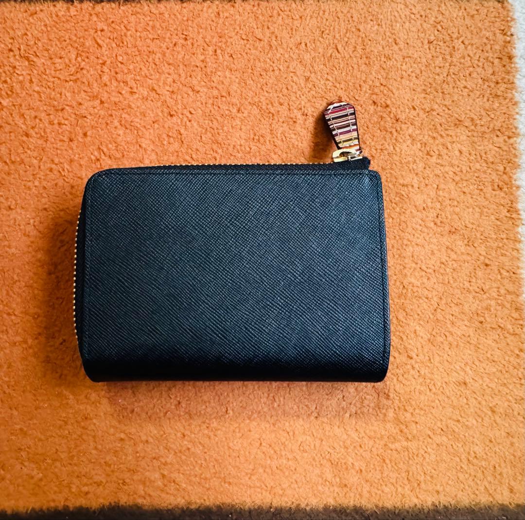 Paul Smith 二つ折り財布 ジップストローグレイン2 黒
