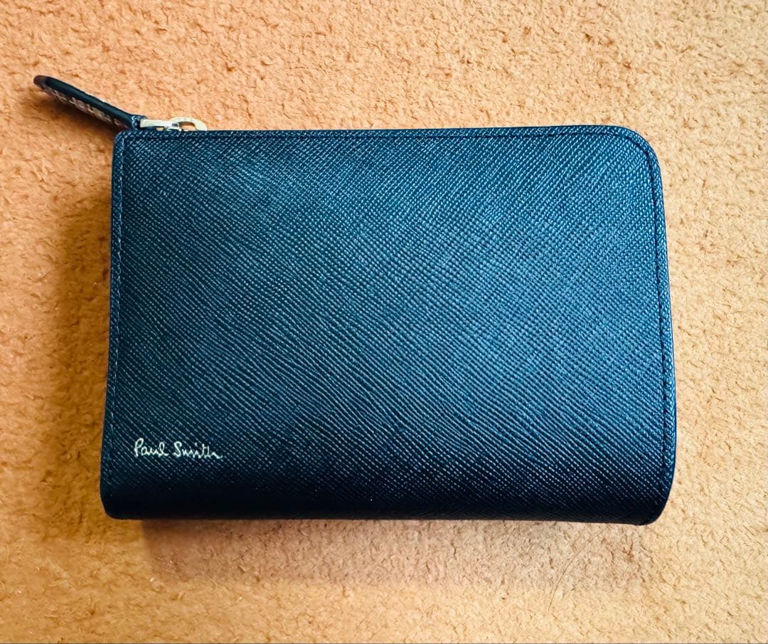 Paul Smith 二つ折り財布 ジップストローグレイン2 黒