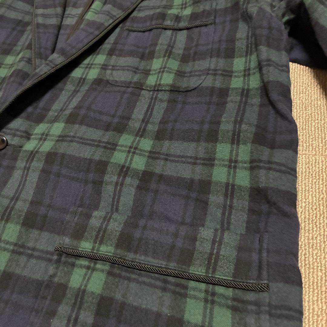 値下げ依頼ビームスプラス スモーキングジャケット 1ボタン L チェック