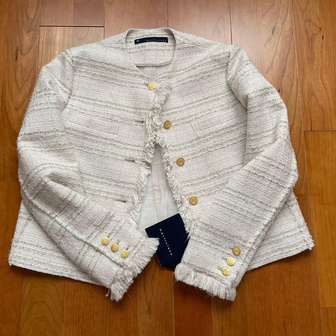 週末限定で値下げ【新品】martinique ノーカラージャケット ベージュ