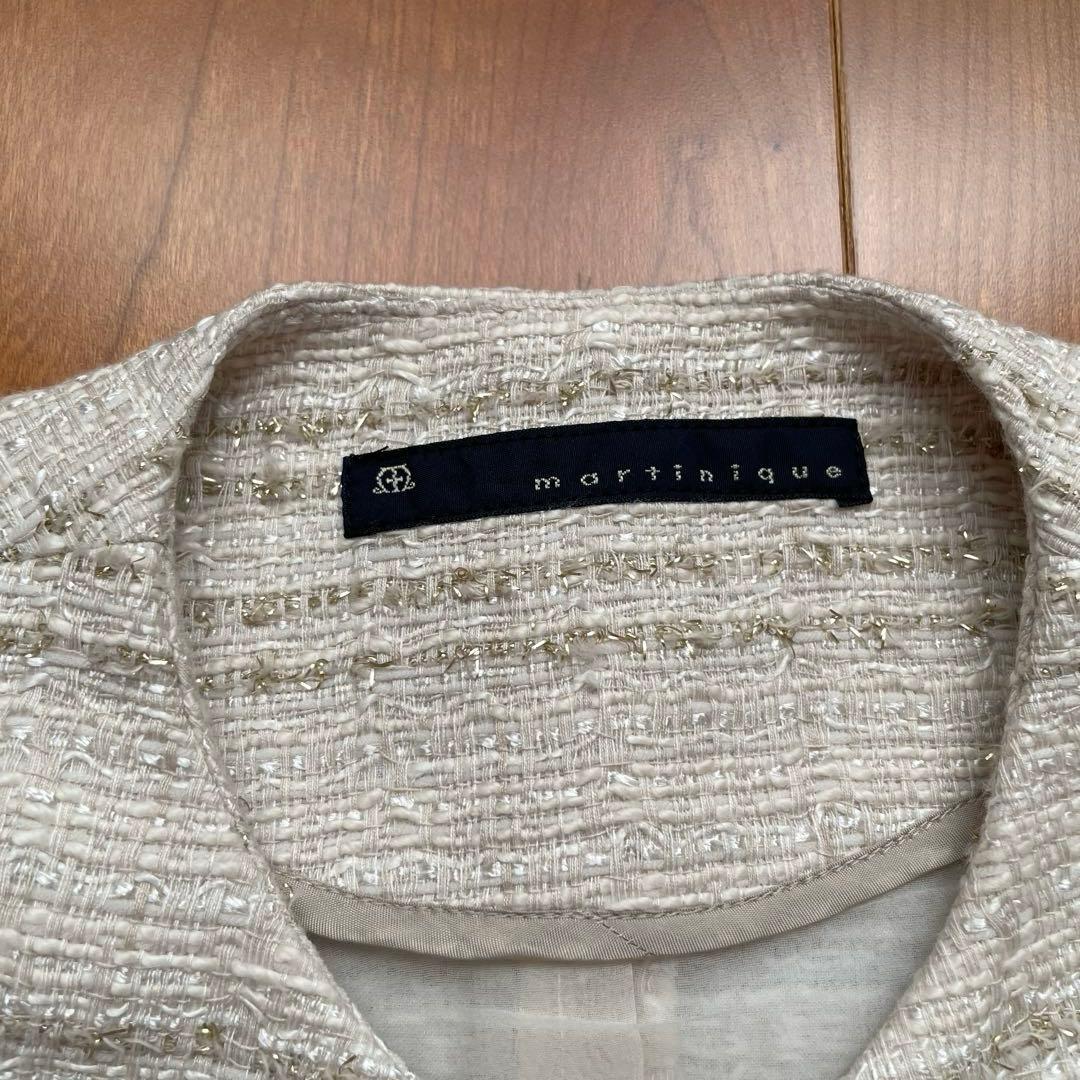 週末限定で値下げ【新品】martinique ノーカラージャケット ベージュ