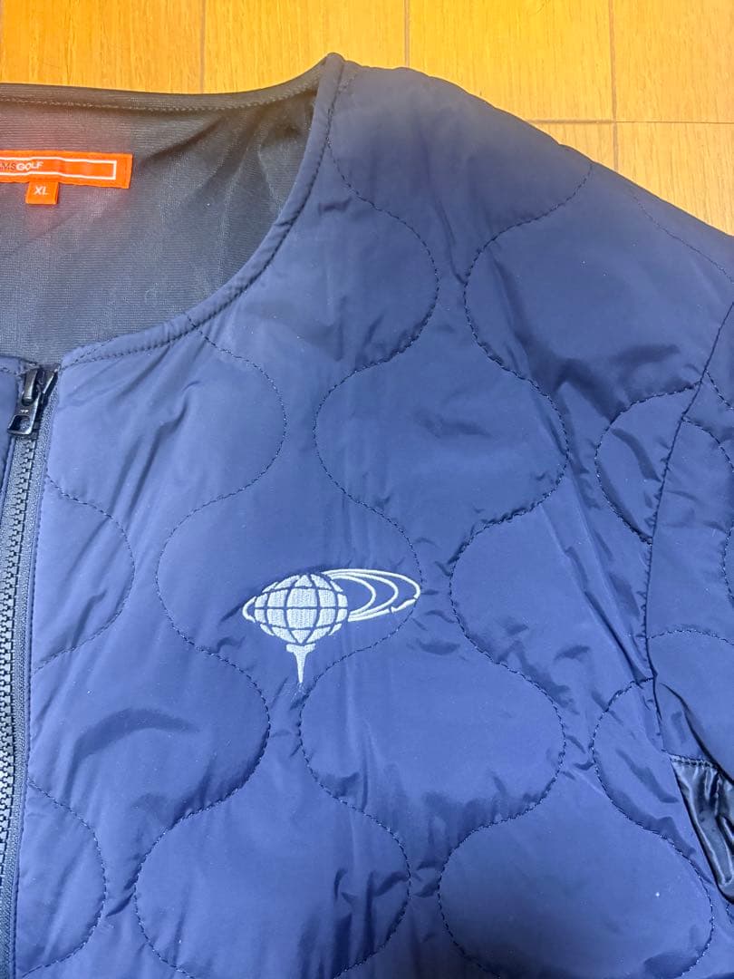 BEAMSGOLFORANGELABELウェーブキルトパデッドストレッチブルゾン