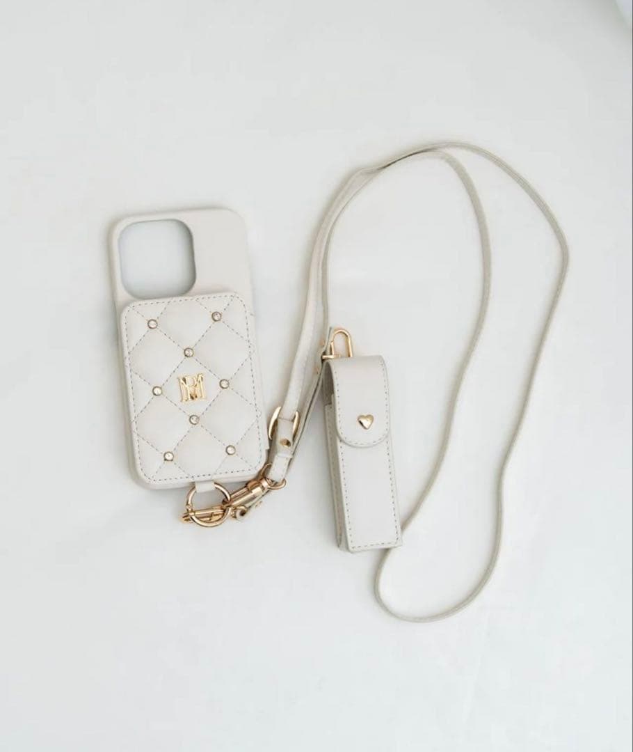 Rose Muse quilting iPhone14ケース アイボリー