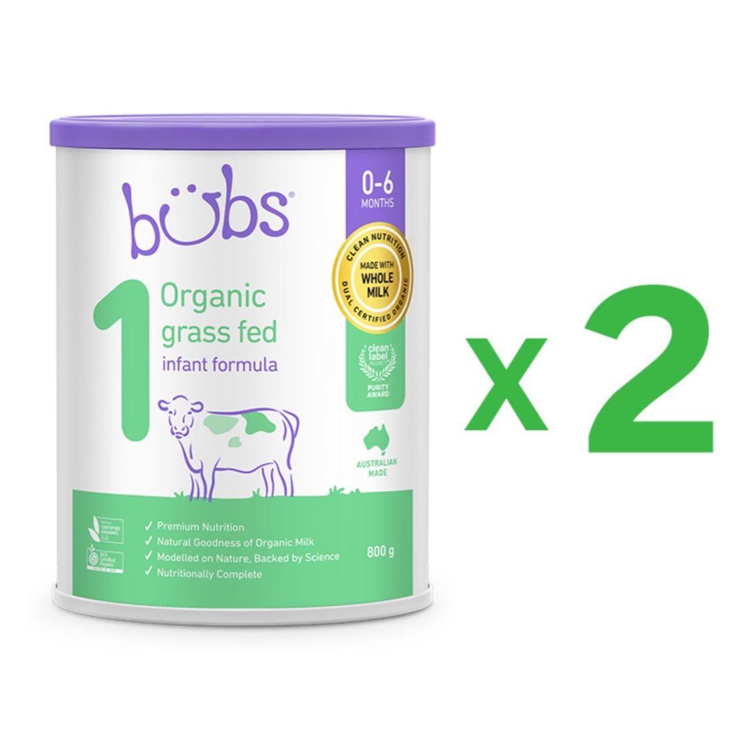 2缶Bubs バブズ オーガニック 粉ミルク ステップ1 FREMON出品