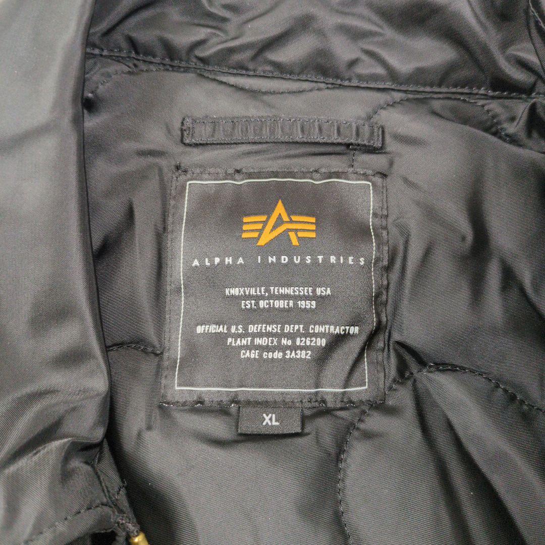 専用 ALPHA CWU-45/P オールブラック ゴールドジップ MA-1