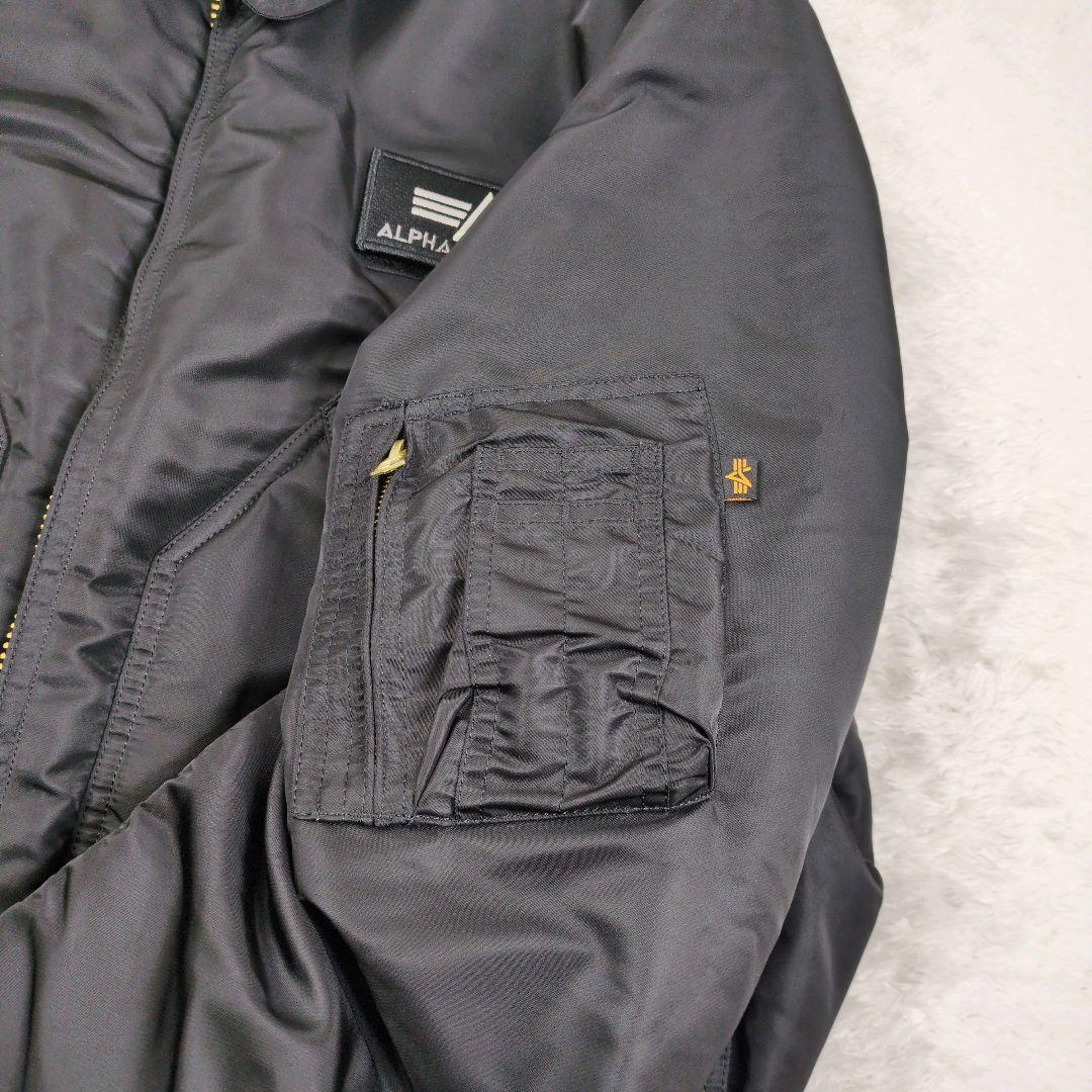 専用 ALPHA CWU-45/P オールブラック ゴールドジップ MA-1