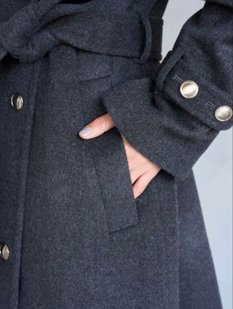 ウールカシミヤスタンドカラーコート　snidel 0サイズ