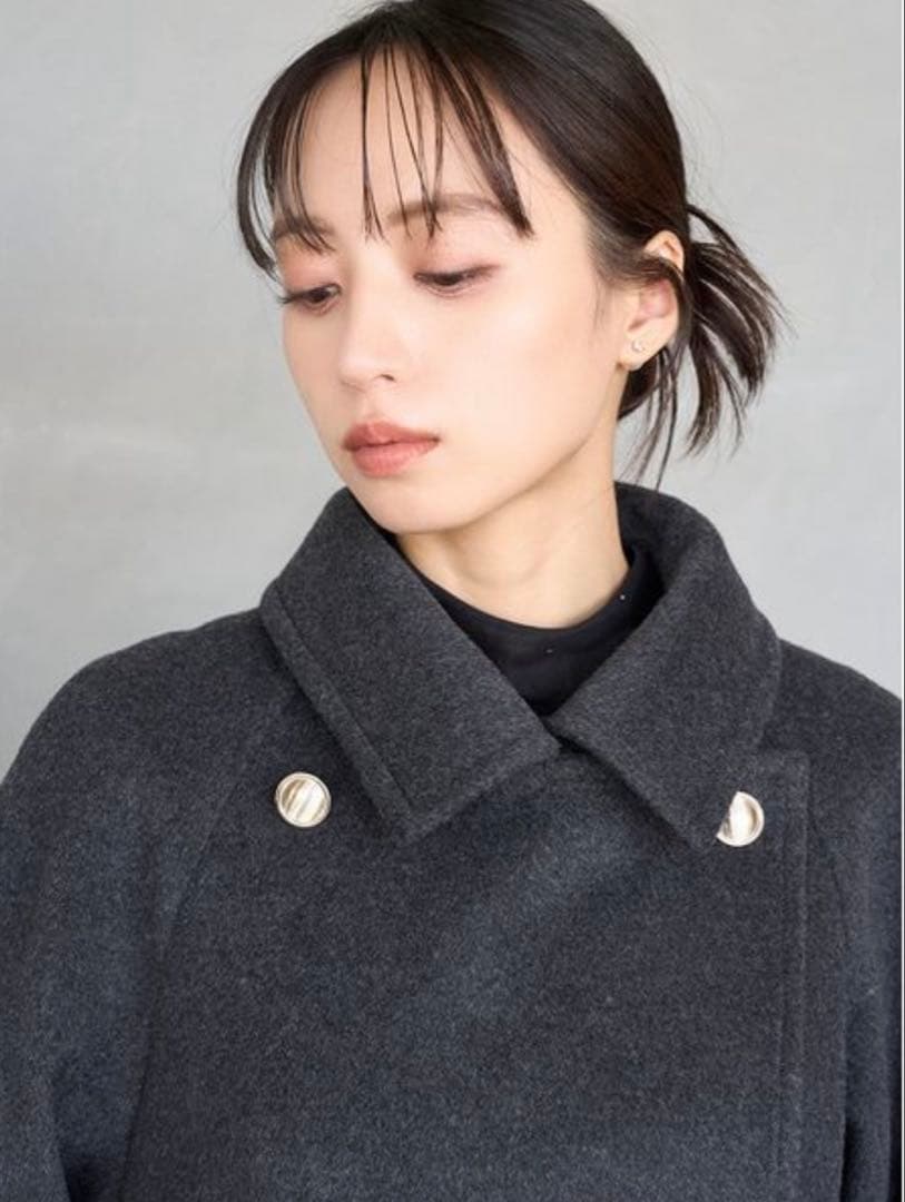 ウールカシミヤスタンドカラーコート　snidel 0サイズ
