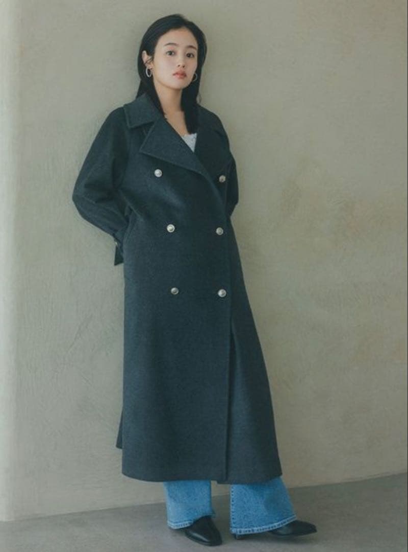 ウールカシミヤスタンドカラーコート　snidel 0サイズ