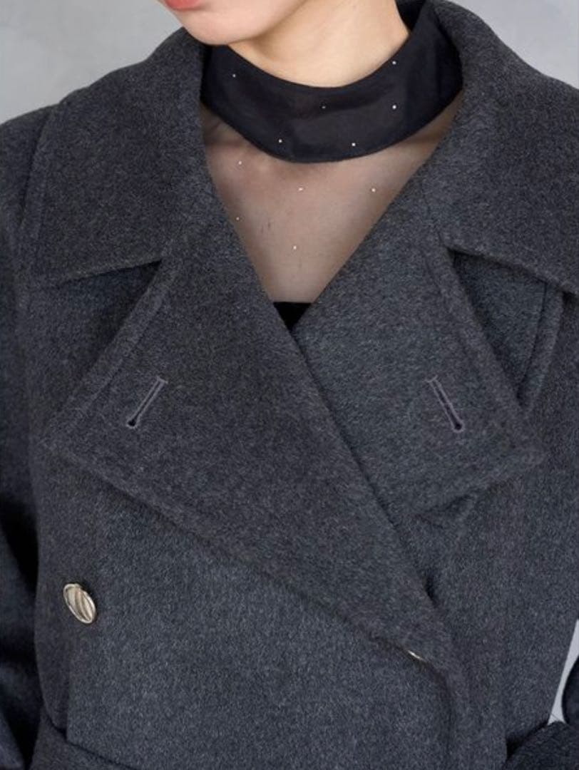 ウールカシミヤスタンドカラーコート　snidel 0サイズ