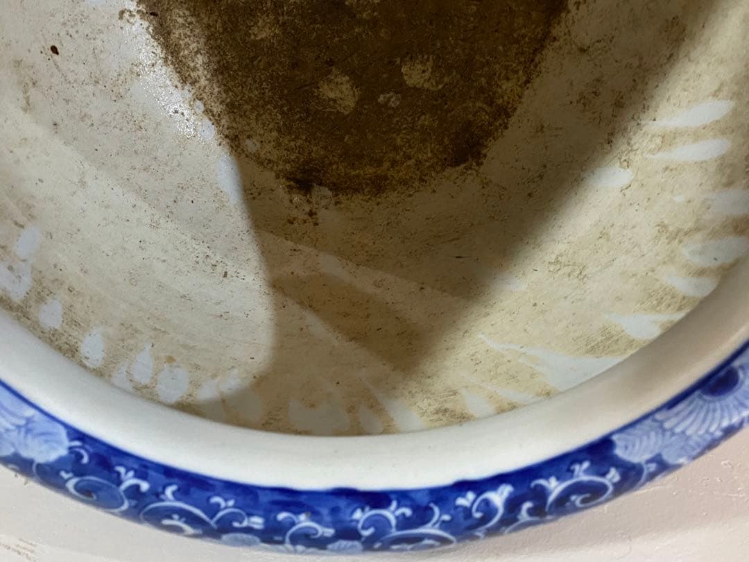 手描き火鉢　鳳凰図柄　美品