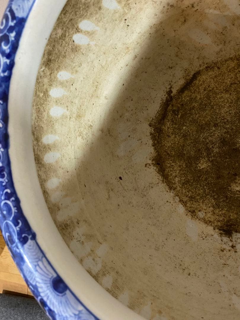 手描き火鉢　鳳凰図柄　美品