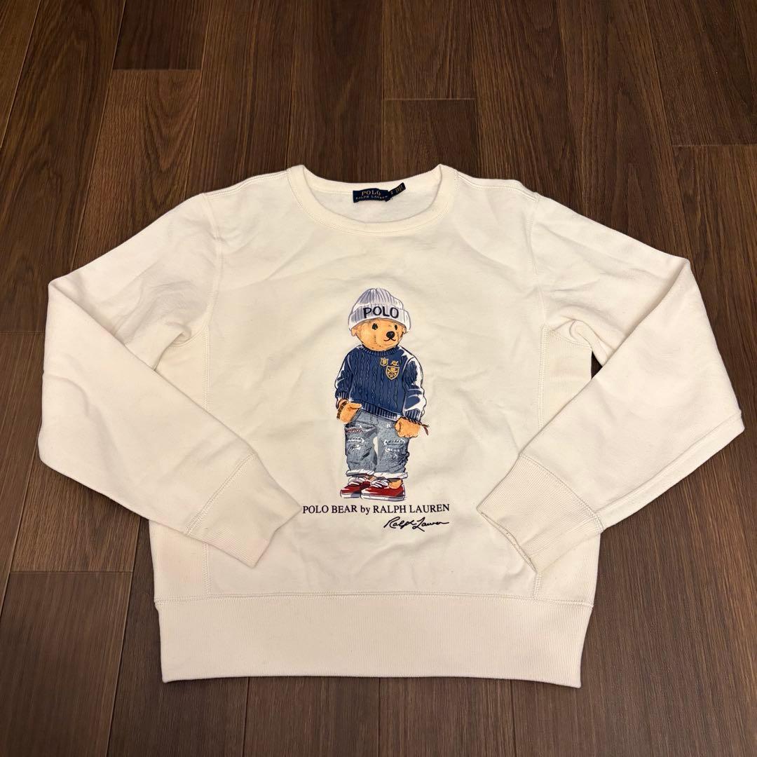 ポロラルフローレン　ポロベア　スウェット　S 白　ユニセックス