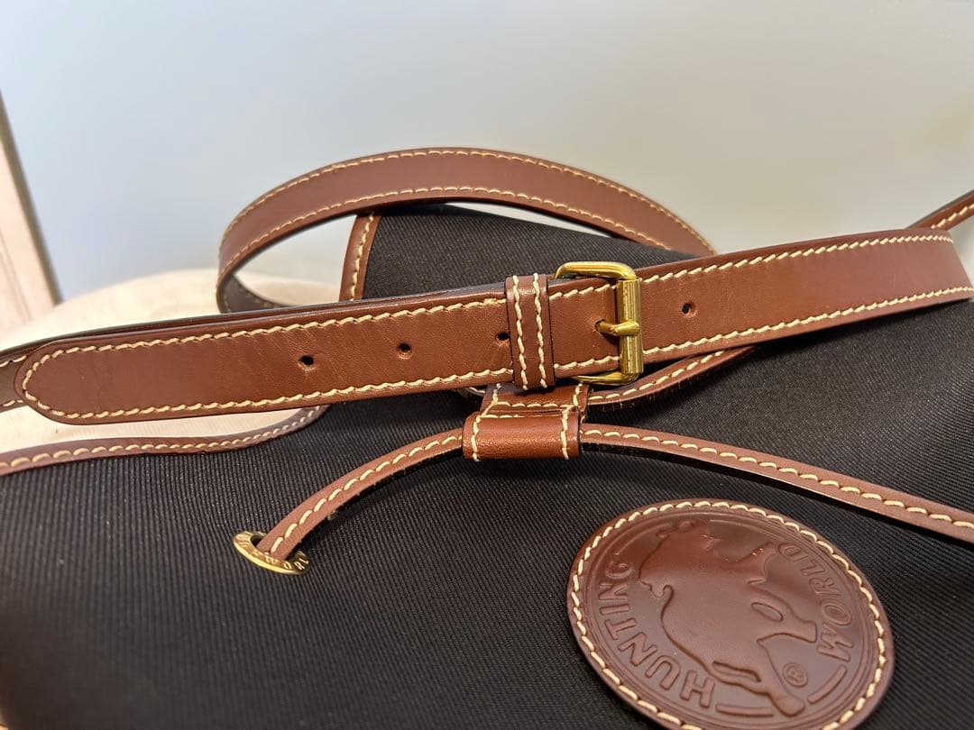 HUNTING WORLD トートバッグ ブラック/ブラウン