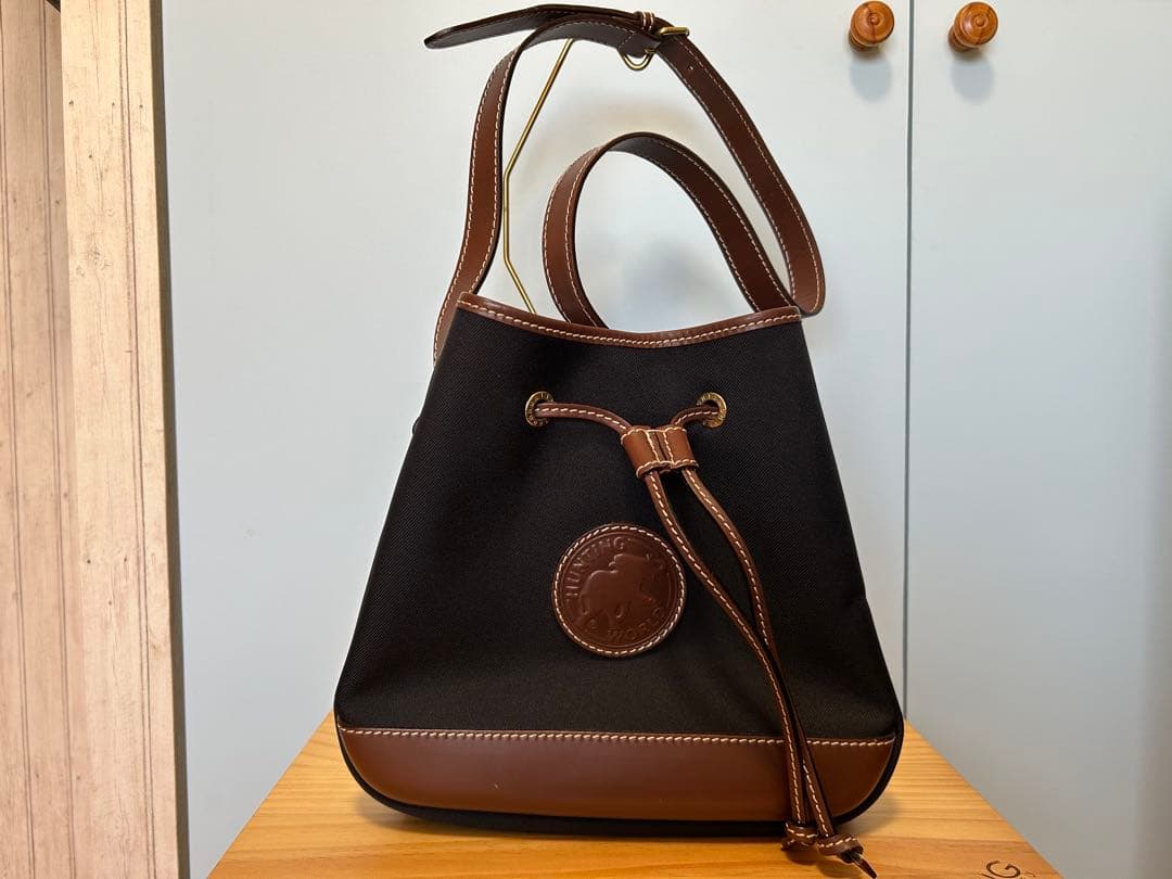 HUNTING WORLD トートバッグ ブラック/ブラウン