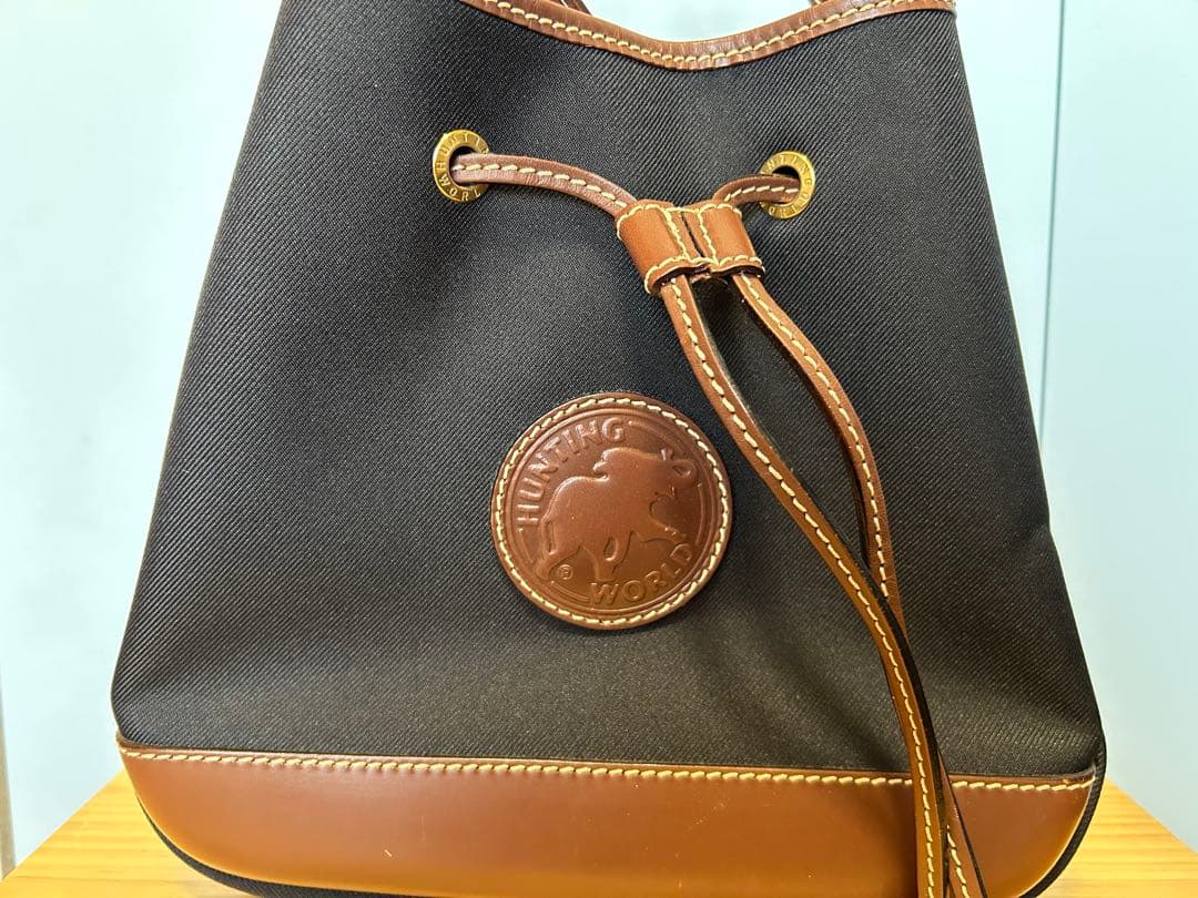 HUNTING WORLD トートバッグ ブラック/ブラウン