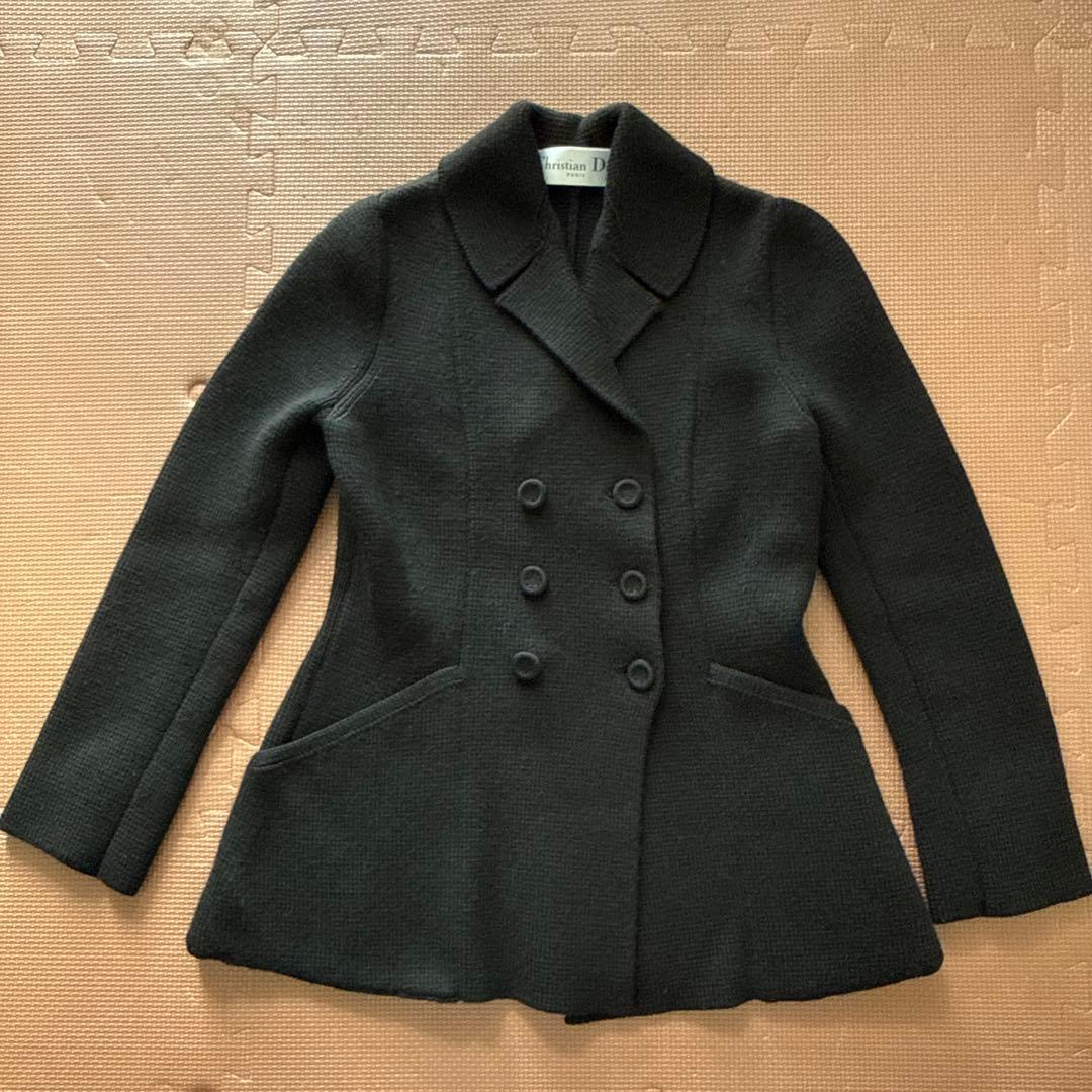 クリスチャンディオール　バージャケット　ニット黒36
