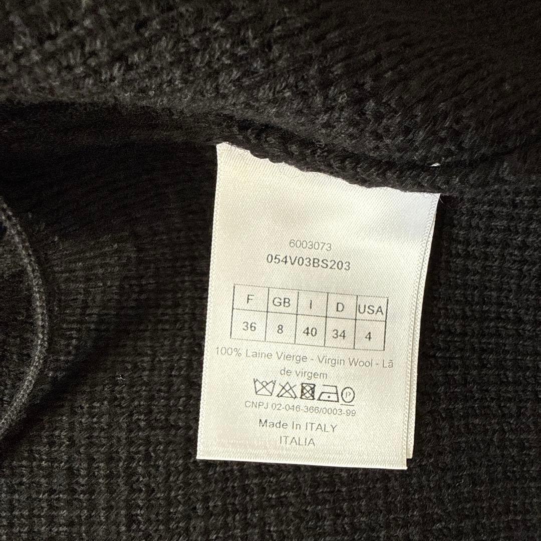 クリスチャンディオール　バージャケット　ニット黒36