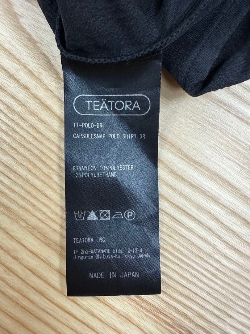 トップス TEATORA CAPSULESNAP POLO SHIRT DR BLACK