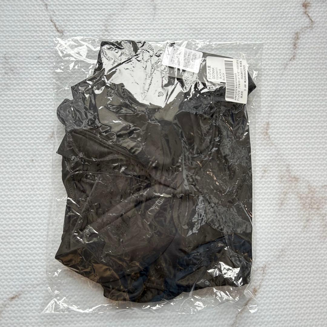 【新品】anuans　アニュアンス　フリルスリーブワンピース 水着　S　黒