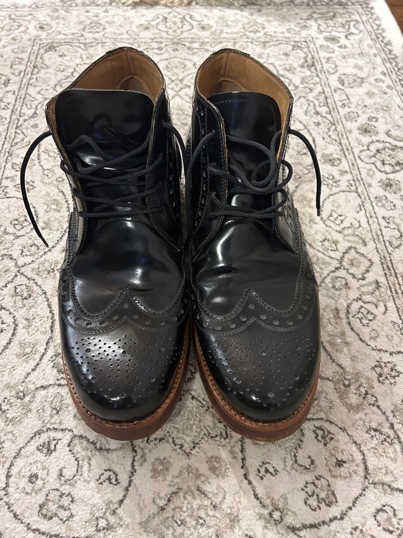 ジュンヤワタナベ × ハインリッヒディンケラッカー ウイングチップブーツ 革靴