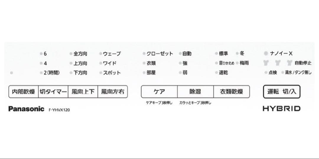 ま*い様 【新品未使用品】Panasonic F-YHVX120-W 除湿機 ハ