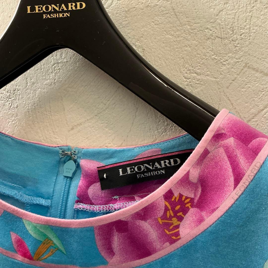 ❤️LEONARD フラワープリント 7分袖チュニック　38