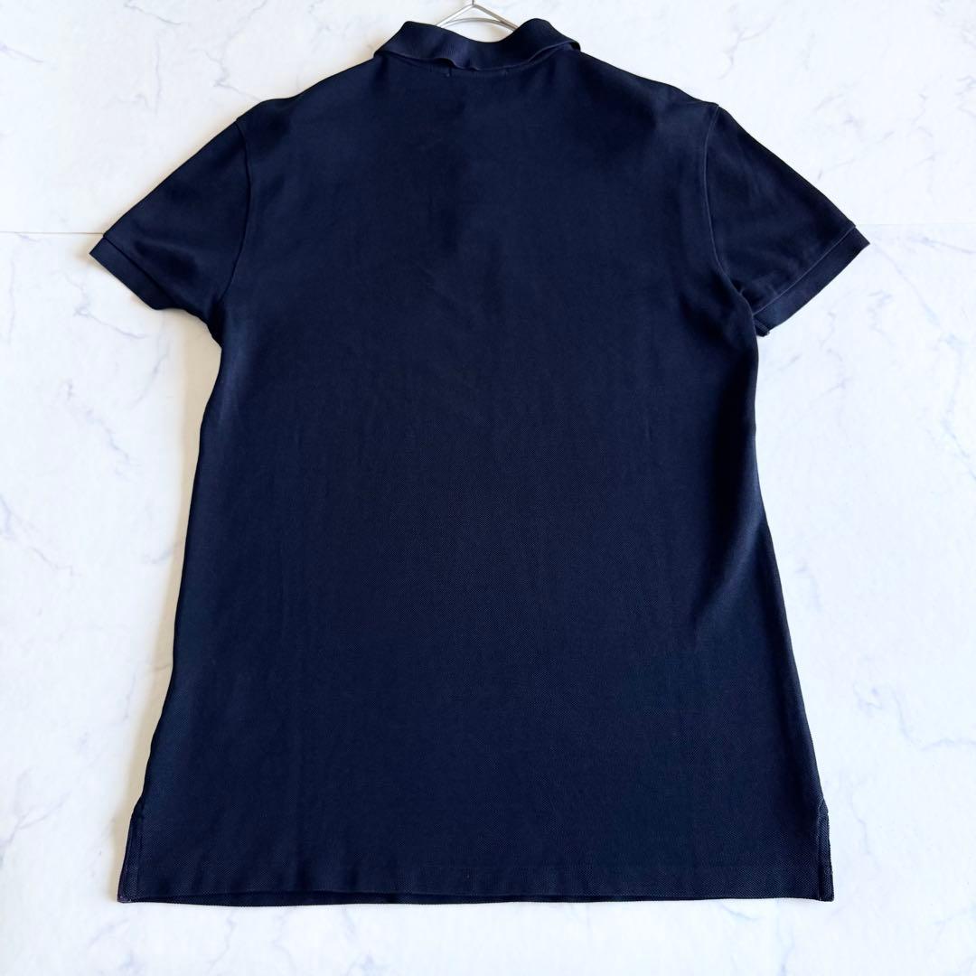 極美品 2023SS ラルフローレン パープルレーベル ポロシャツ ロゴ刺繍 紺