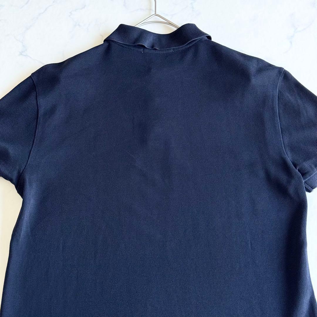 極美品 2023SS ラルフローレン パープルレーベル ポロシャツ ロゴ刺繍 紺