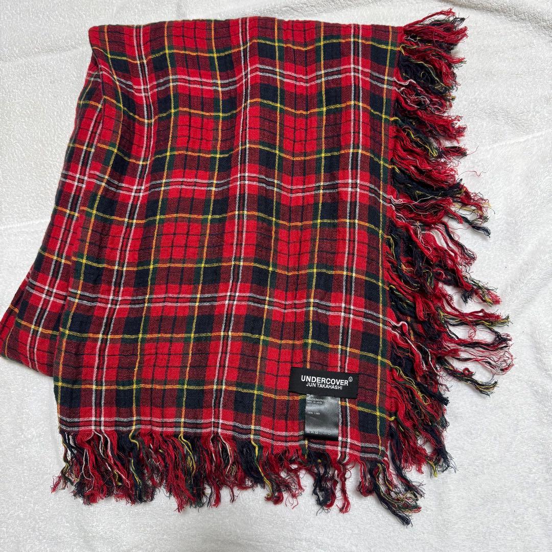 undercover 23ss ストール linen check stole