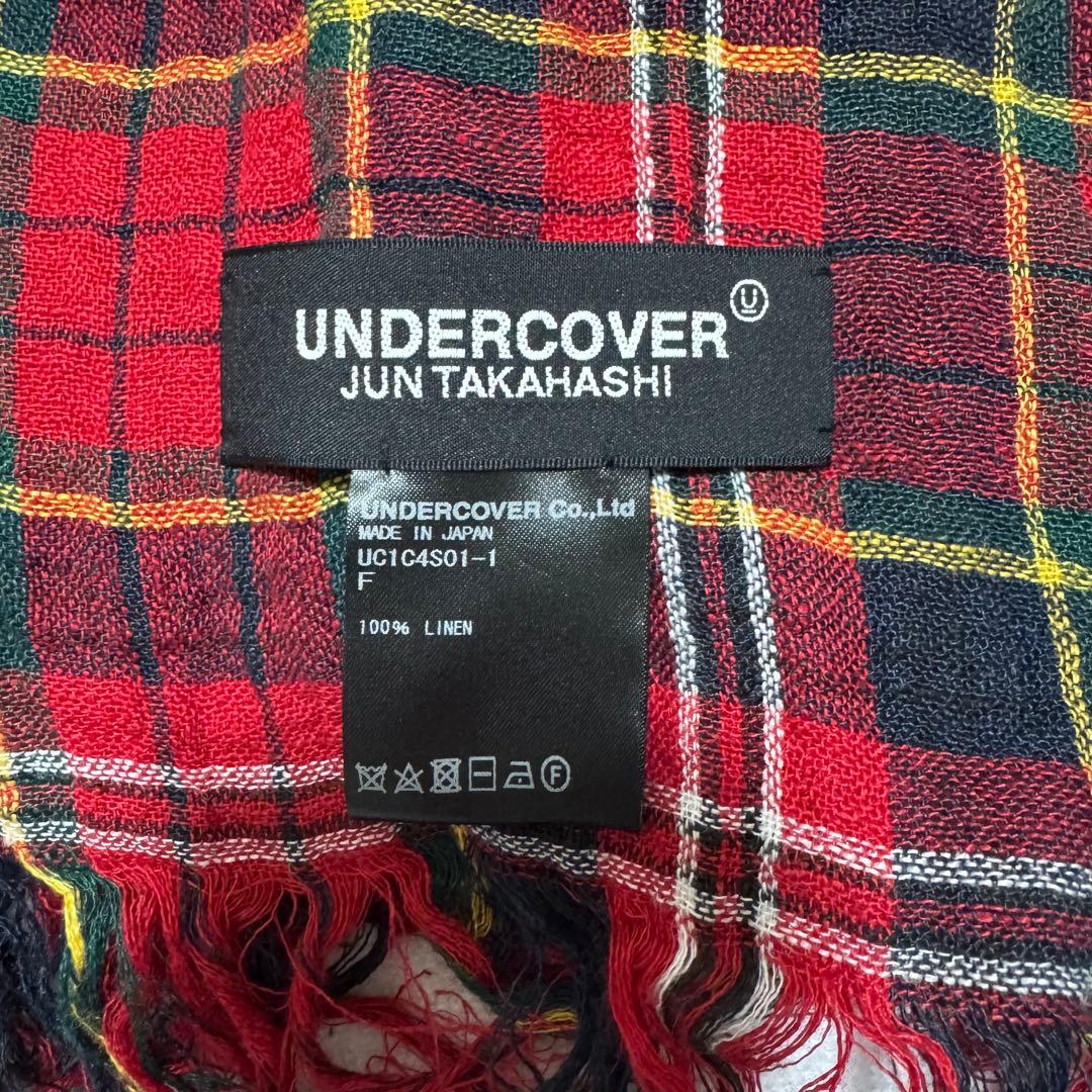 undercover 23ss ストール linen check stole