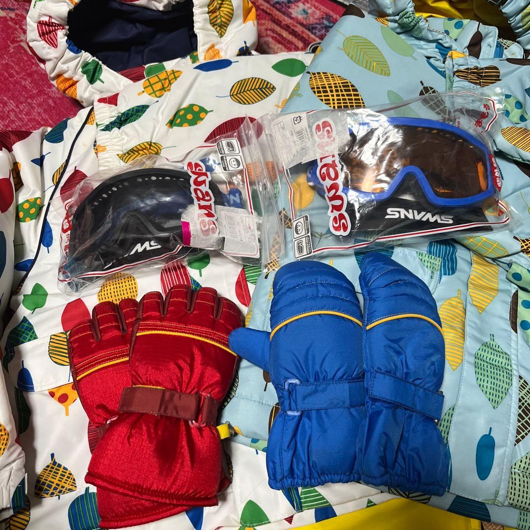 美品　RESEEDA スキーウェア 110.120㎝　セット　手袋　ゴーグル 付