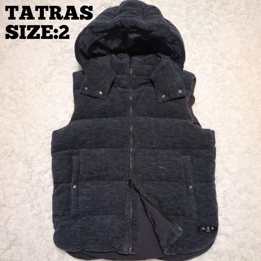 TATRAS♦VIRBIUS 2WAY ダウンベスト ロゴパッチ 灰 2