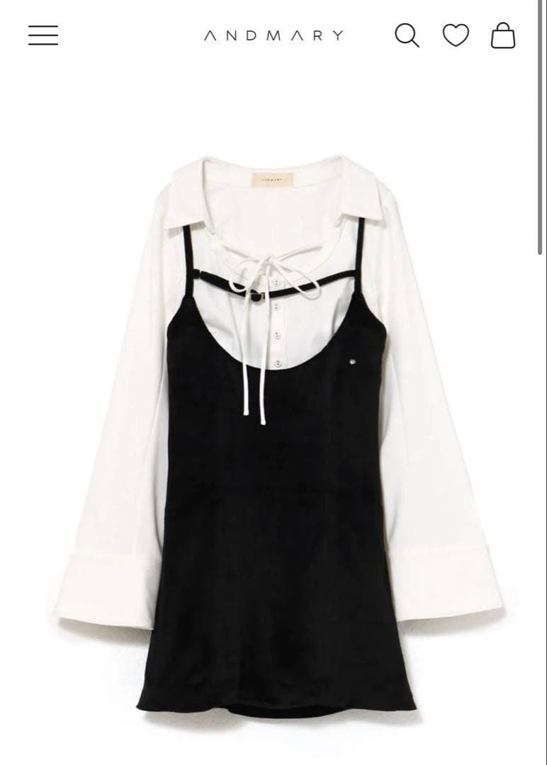 Betty velour mini dress ブラック