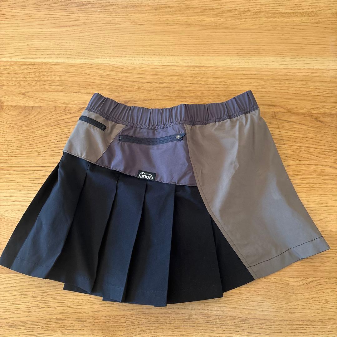 ranor プリーツランスカ　黒/カーキ