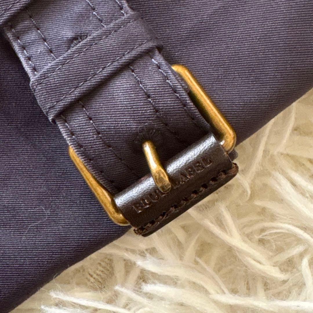 バーバリーブルーレーベル✨トレンチコート ノバチェック ベルト フレア 紺 38