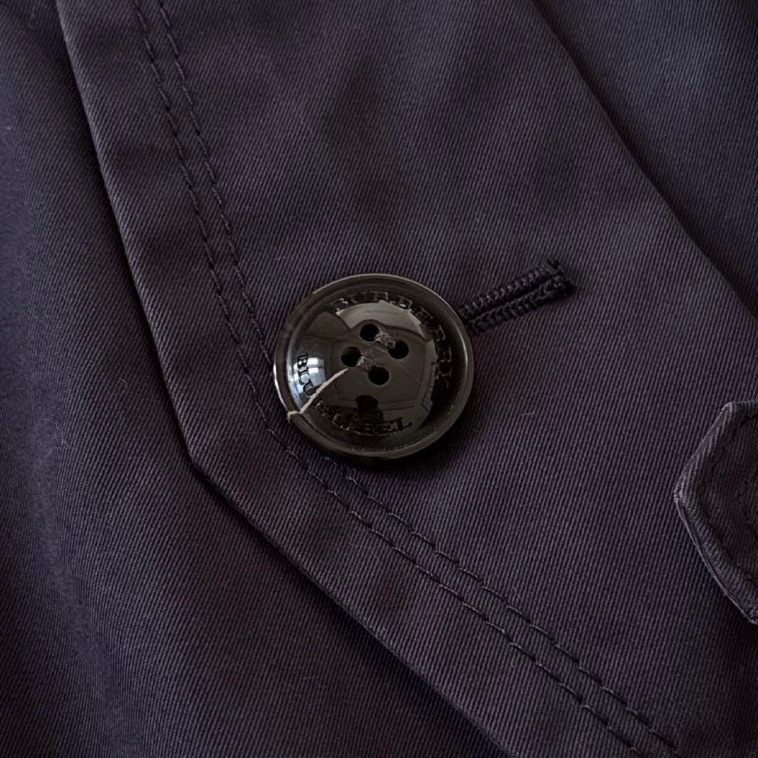 バーバリーブルーレーベル✨トレンチコート ノバチェック ベルト フレア 紺 38