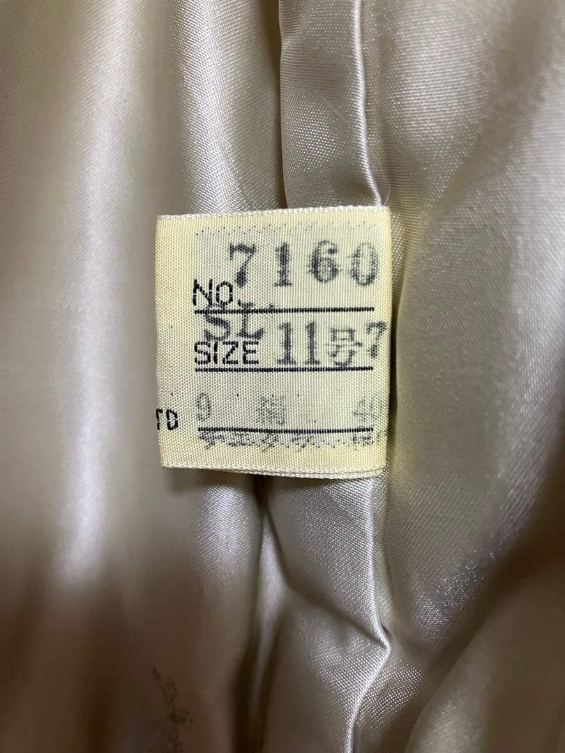 岐阜毛被　フォックスファー　リアルファー　毛皮コート 11号　クリームグレー