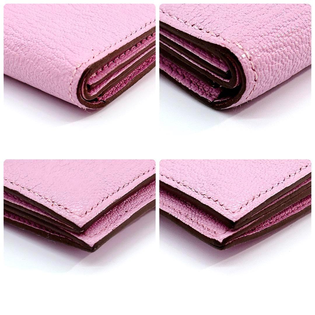 極美品 エルメス ベアンミニ カードケース ケース ミニ財布 ピンク