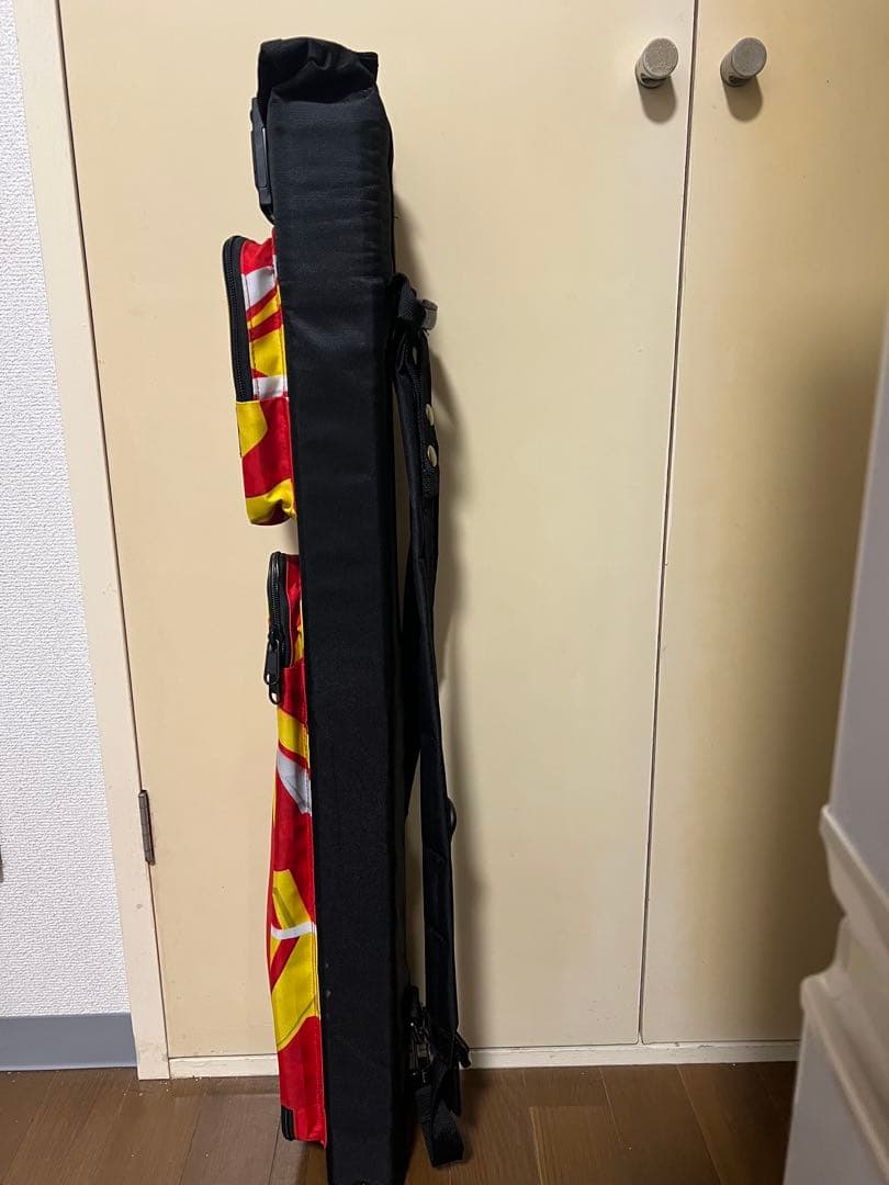 ビリヤードキューケース 黒 赤 黄 3x5