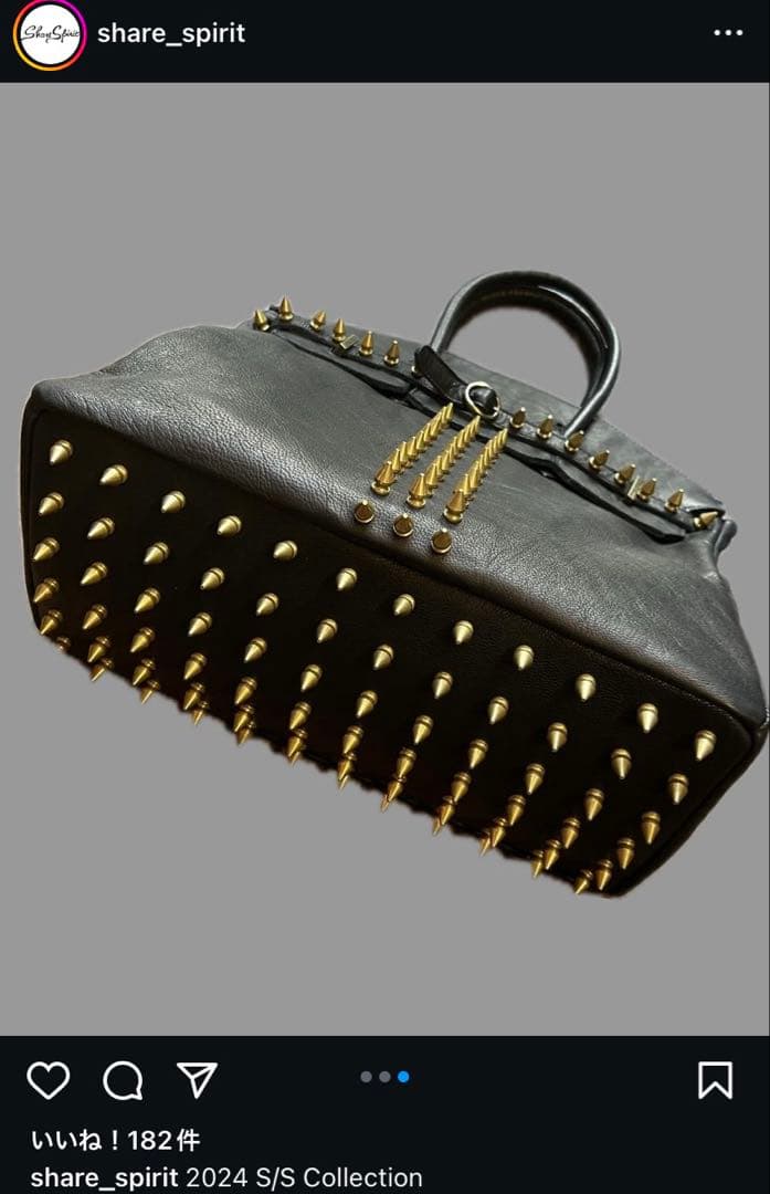 新品■定価14万一点物Share Spirit Punk Bag バッグ