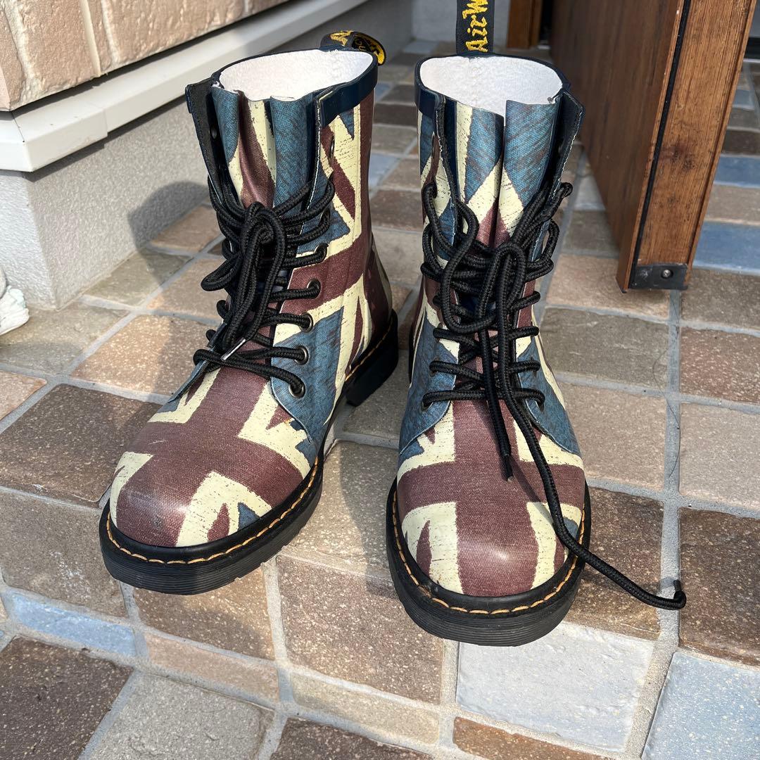 8ホール マーチン ユニオンジャック柄 ミリタリーブーツ