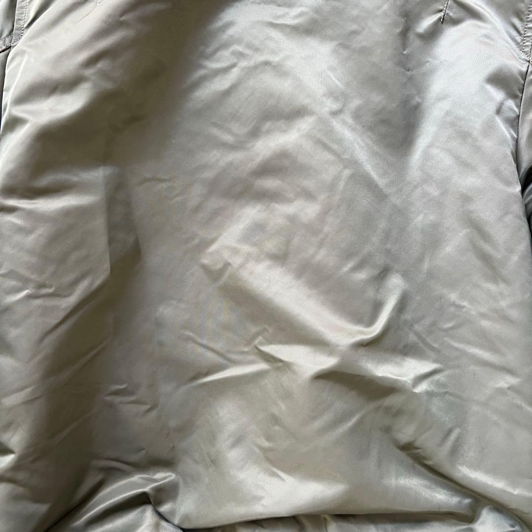 【USA製】90s ALPHA MA-1 フライトジャケット シルバー カーキ