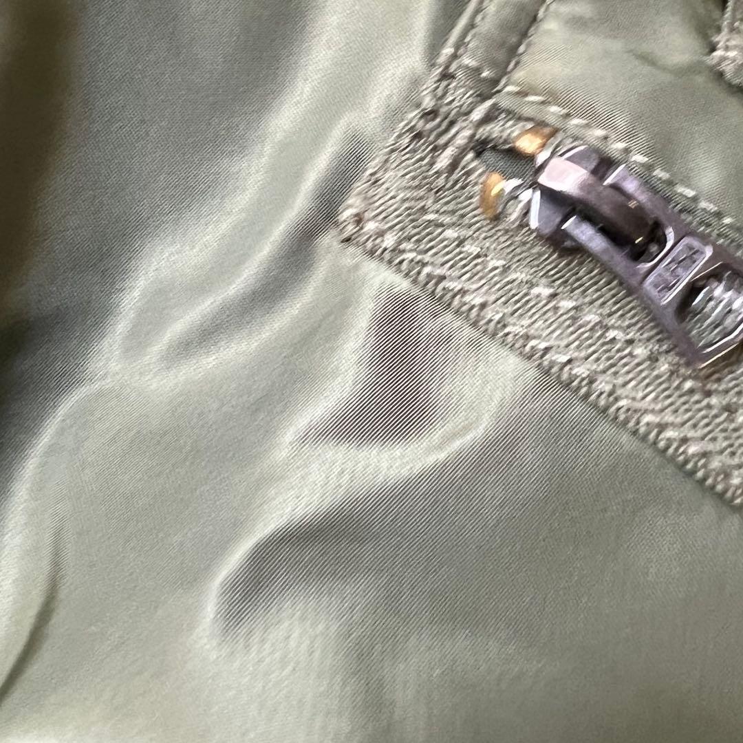 【USA製】90s ALPHA MA-1 フライトジャケット シルバー カーキ