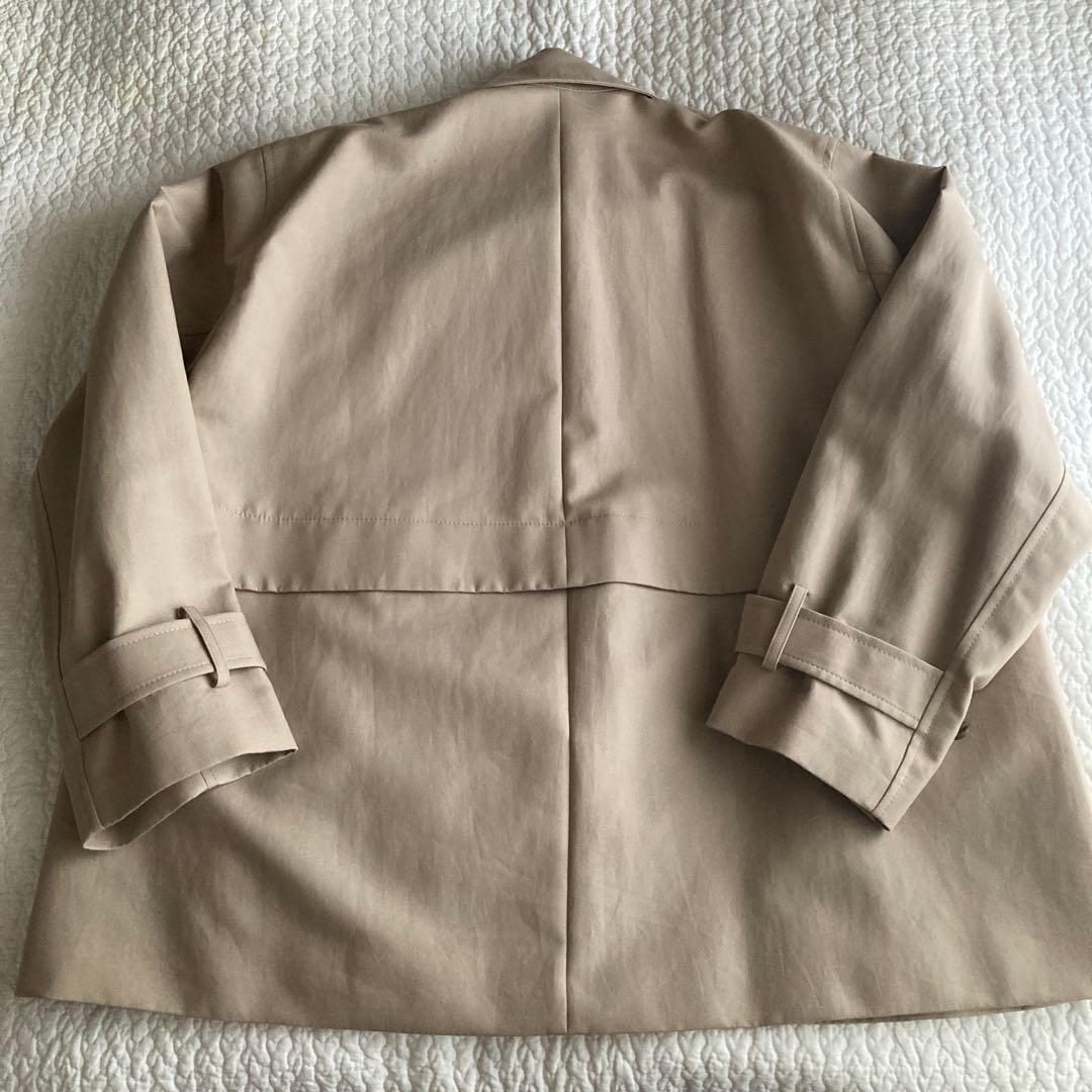 【新品】Noble コットンダブルクロスハーフコート　ベージュ　38