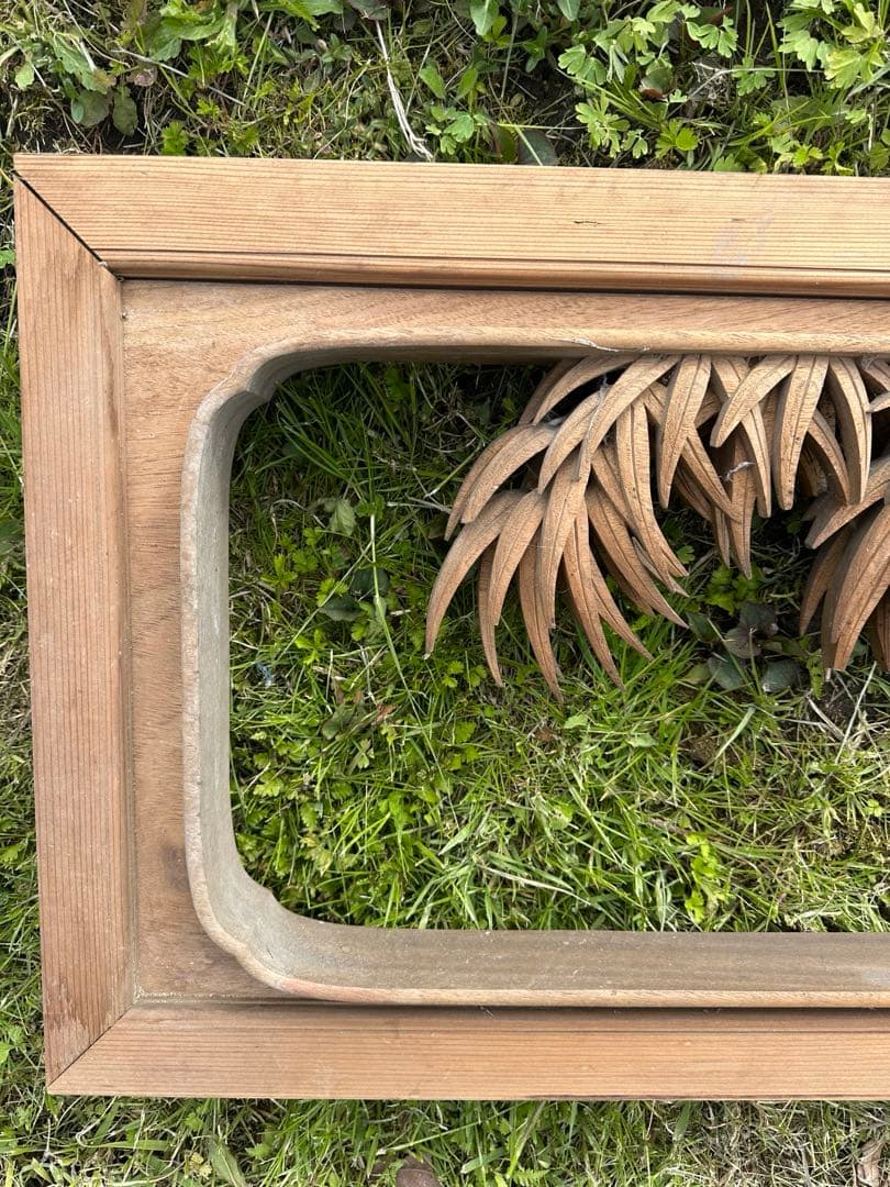 貴重【大島五雲　井波彫刻　特殊彫り 欄間】竹に雀　木彫り 彫刻