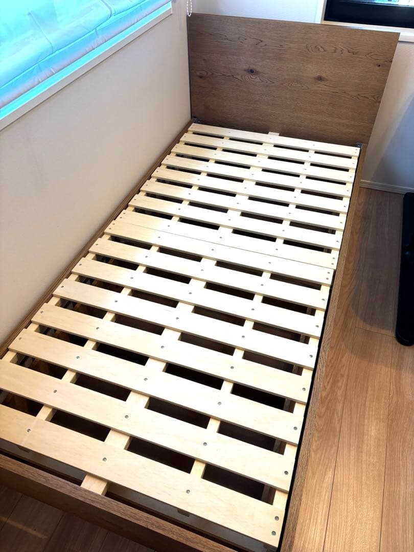 【極美品】ADDAY unico シングルフレーム＋収納引出し付き