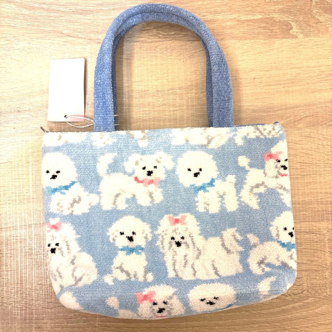 ラブラリーバイフェイラー　 モフモフワンチャン　バッグ　ブルー　フェイラー